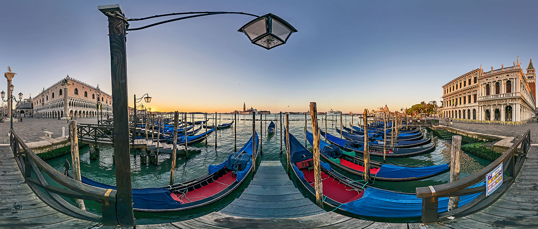Gondolas: Venice at dawn